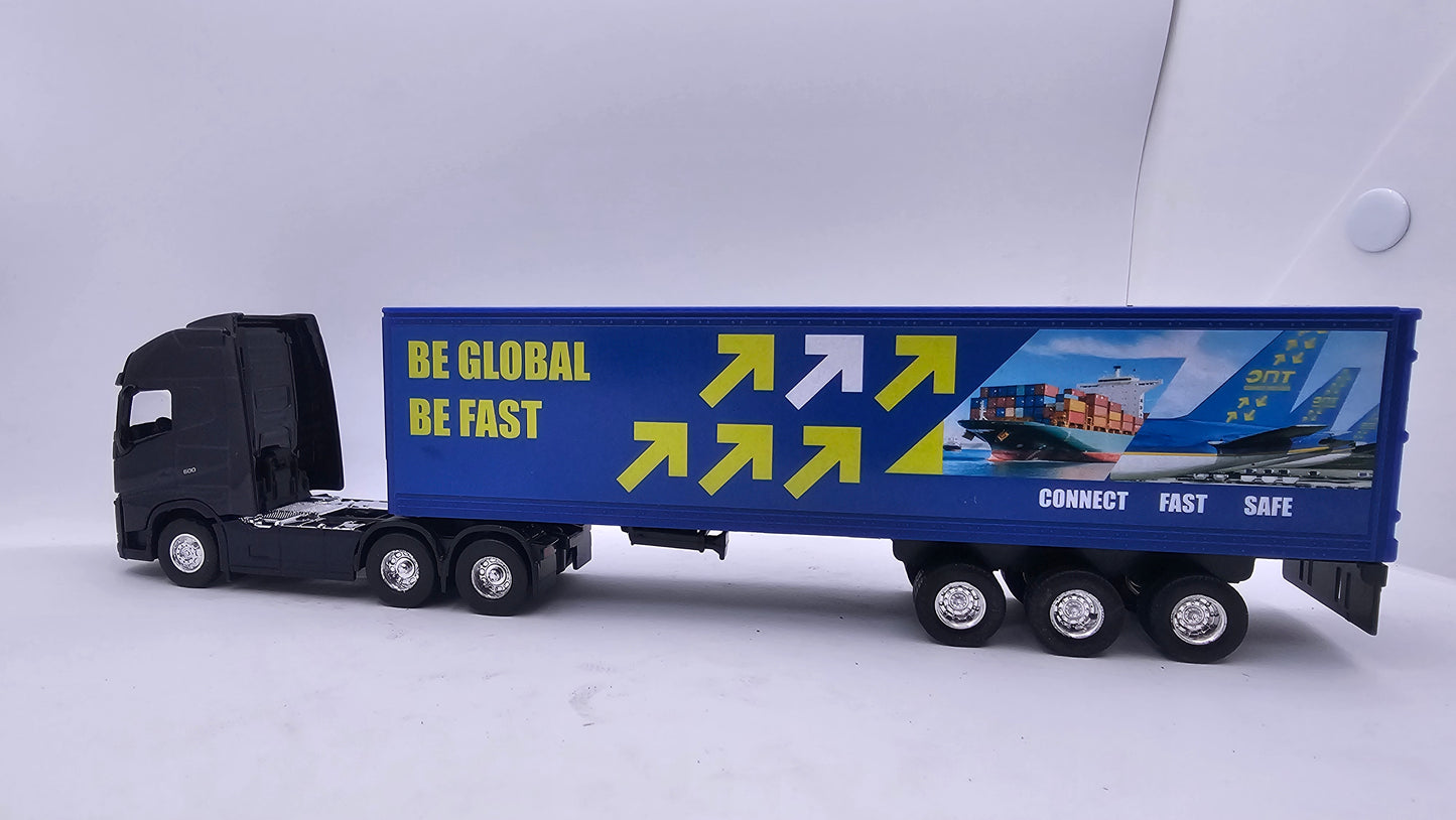 Camion Furgon Volvo FH - Escala 1/64 - Welly - (Sin Caja)