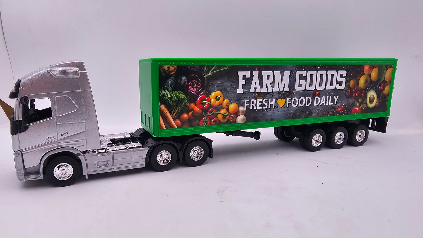 Camion Furgon Volvo FH - Escala 1/64 - Welly - (Sin Caja)
