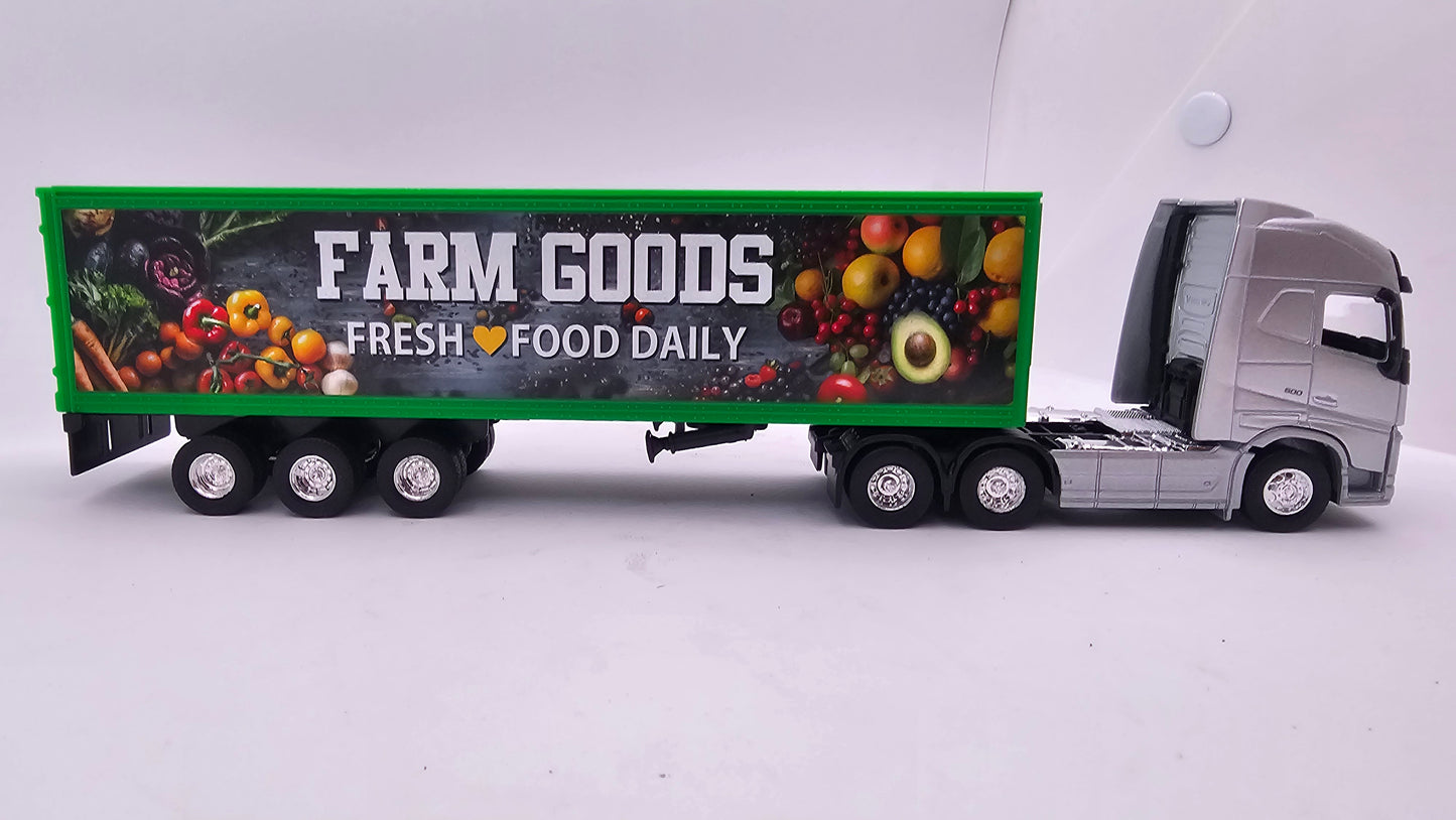 Camion Furgon Volvo FH - Escala 1/64 - Welly - (Sin Caja)