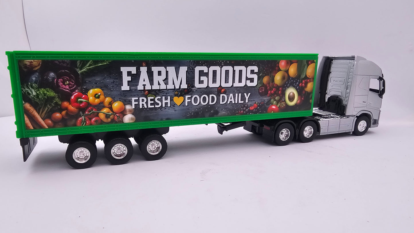 Camion Furgon Volvo FH - Escala 1/64 - Welly - (Sin Caja)
