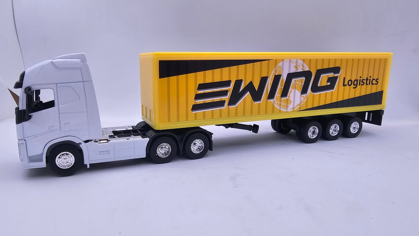 Camion Furgon Volvo FH - Escala 1/64 - Welly - (Sin Caja)