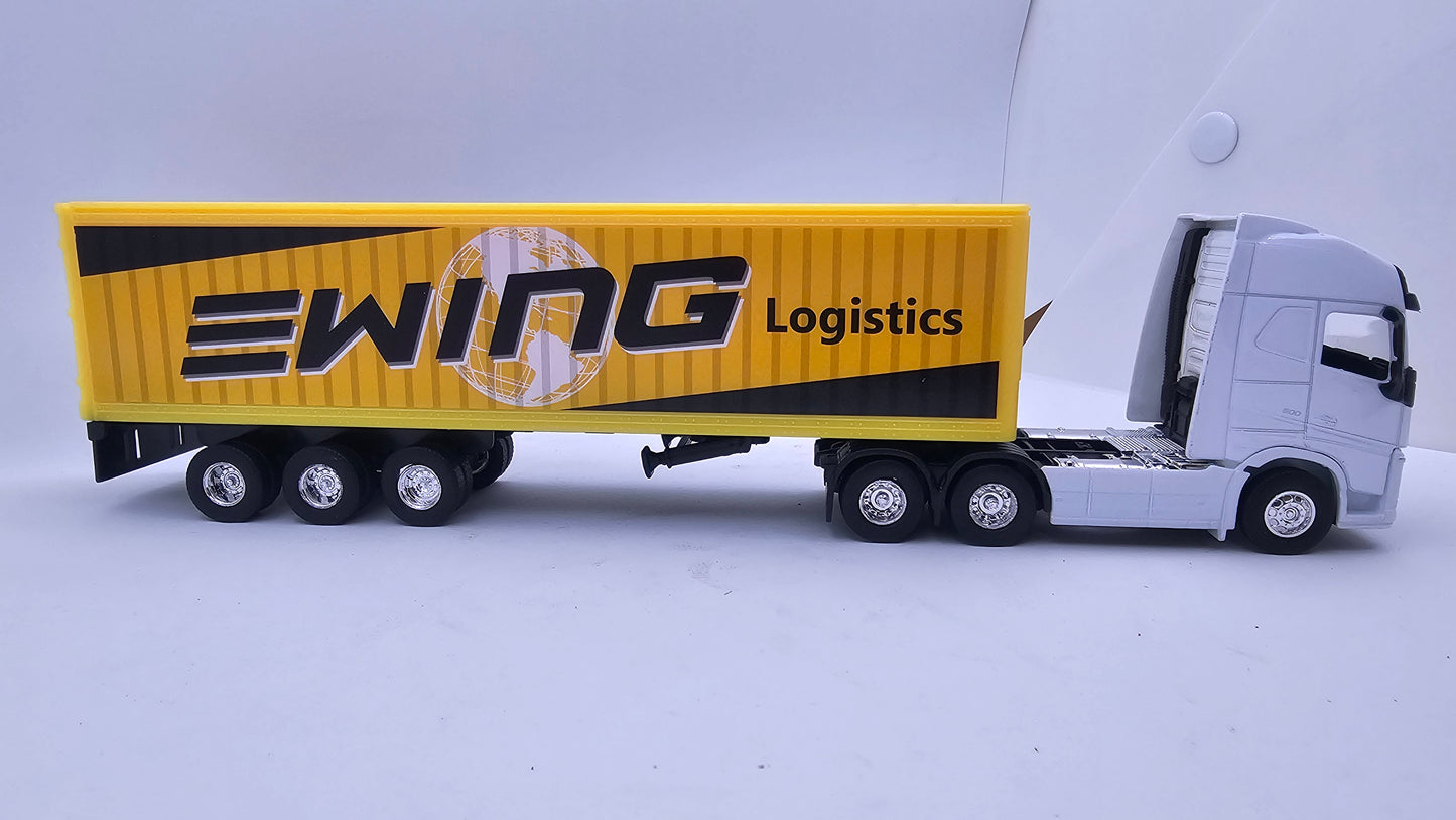 Camion Furgon Volvo FH - Escala 1/64 - Welly - (Sin Caja)