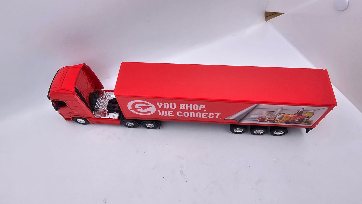 Camion Furgon Volvo FH - Escala 1/64 - Welly - (Sin Caja)