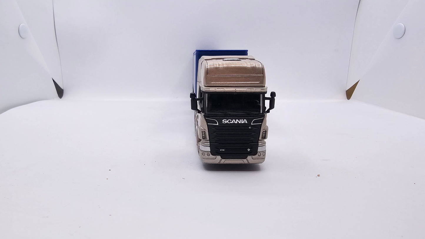 Camion Furgon Scania V8 R730 - Escala 1/64 - Welly - (Sin Caja)