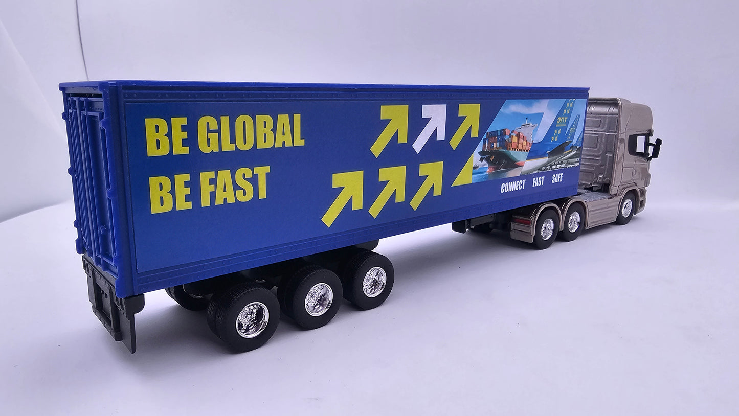 Camion Furgon Scania V8 R730 - Escala 1/64 - Welly - (Sin Caja)