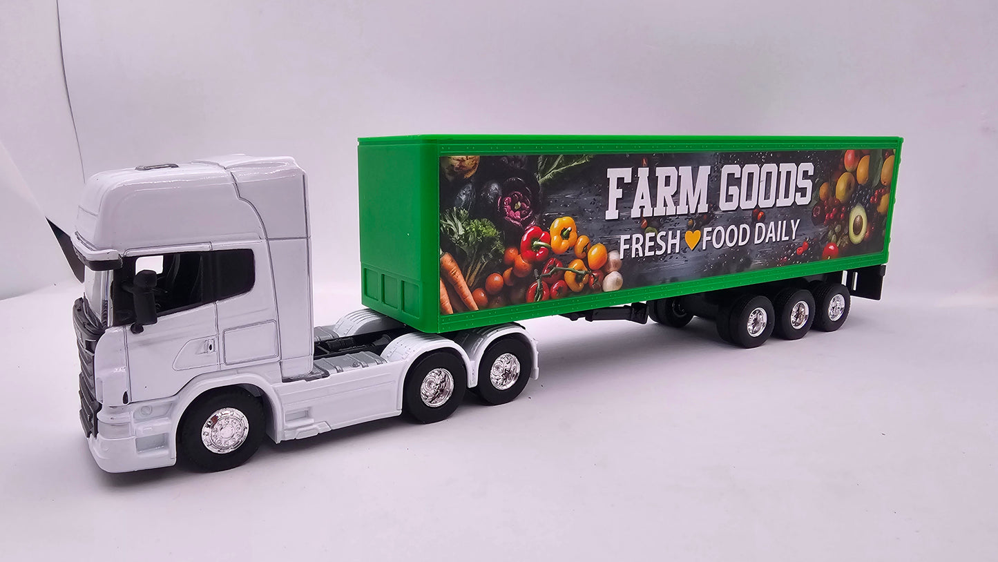 Camion Furgon Scania V8 R730 - Escala 1/64 - Welly - (Sin Caja)