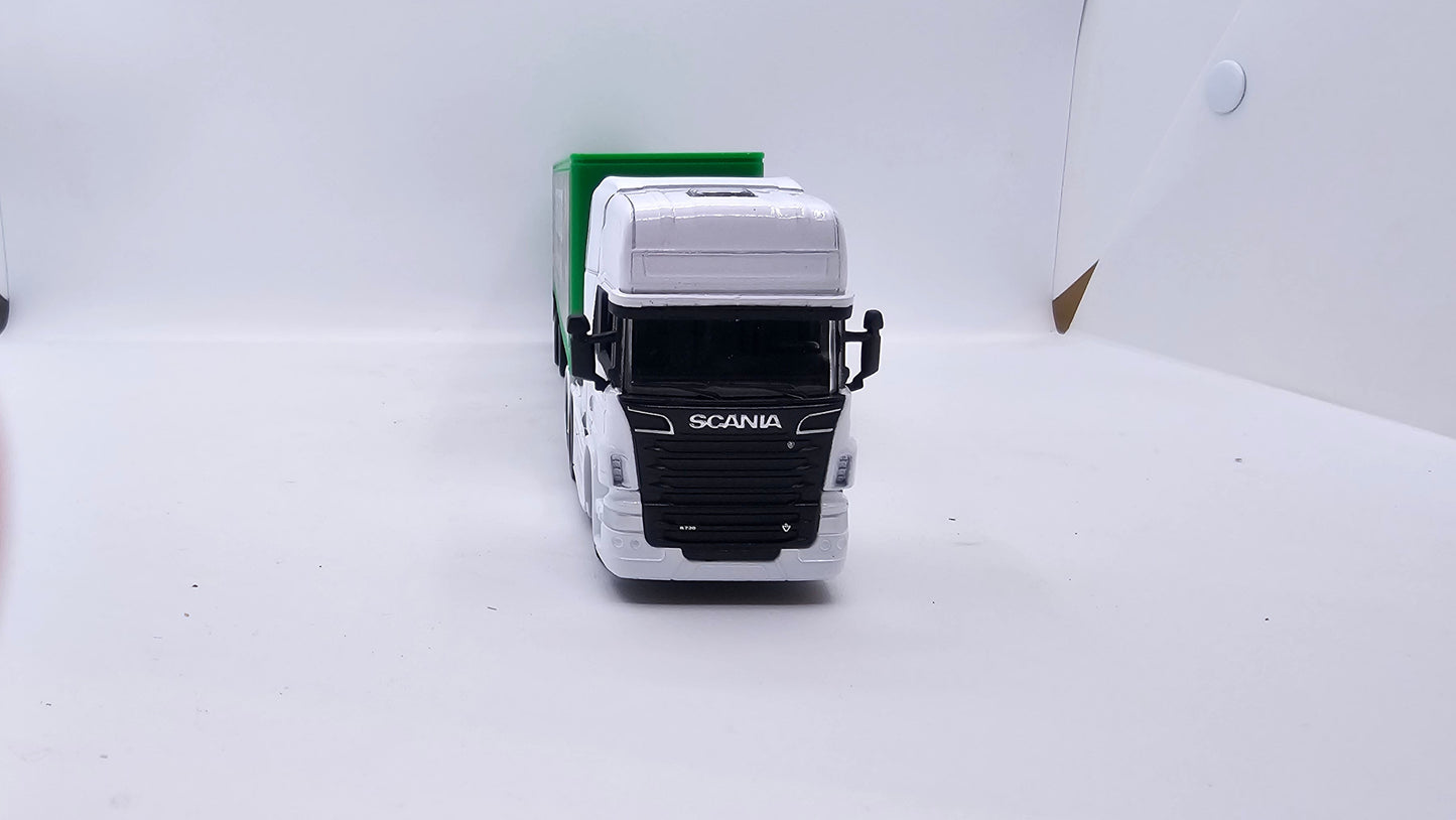 Camion Furgon Scania V8 R730 - Escala 1/64 - Welly - (Sin Caja)