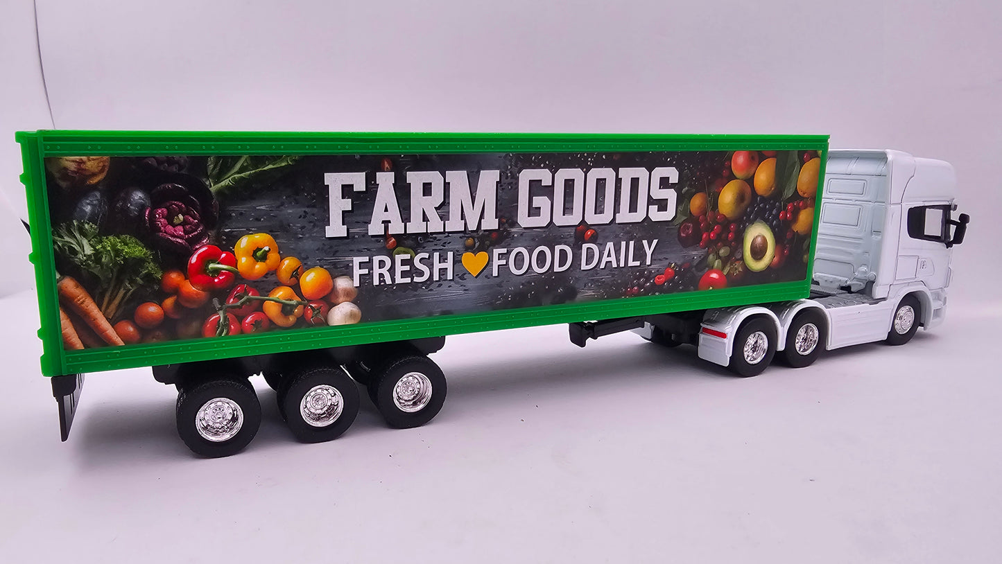 Camion Furgon Scania V8 R730 - Escala 1/64 - Welly - (Sin Caja)