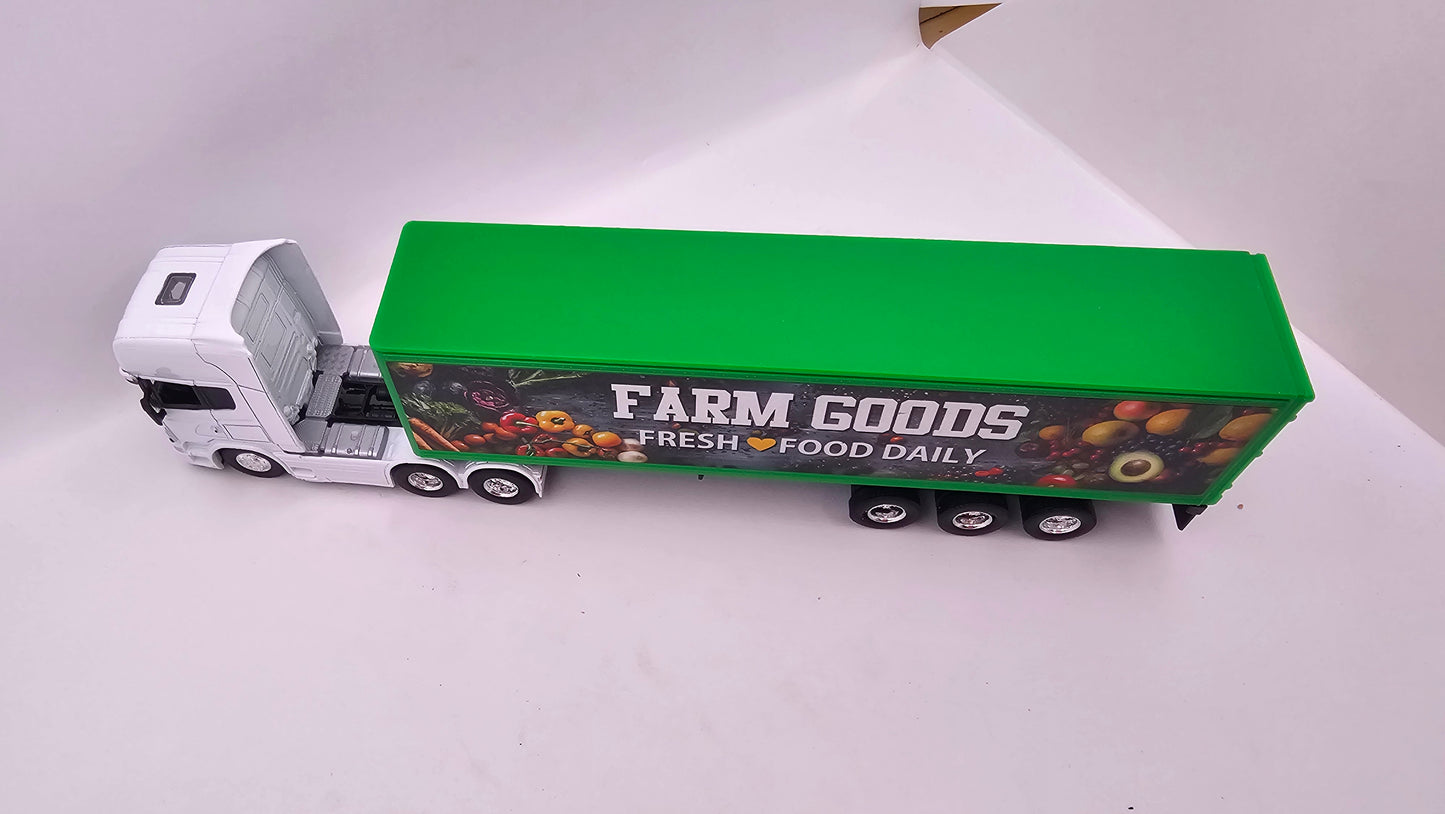 Camion Furgon Scania V8 R730 - Escala 1/64 - Welly - (Sin Caja)