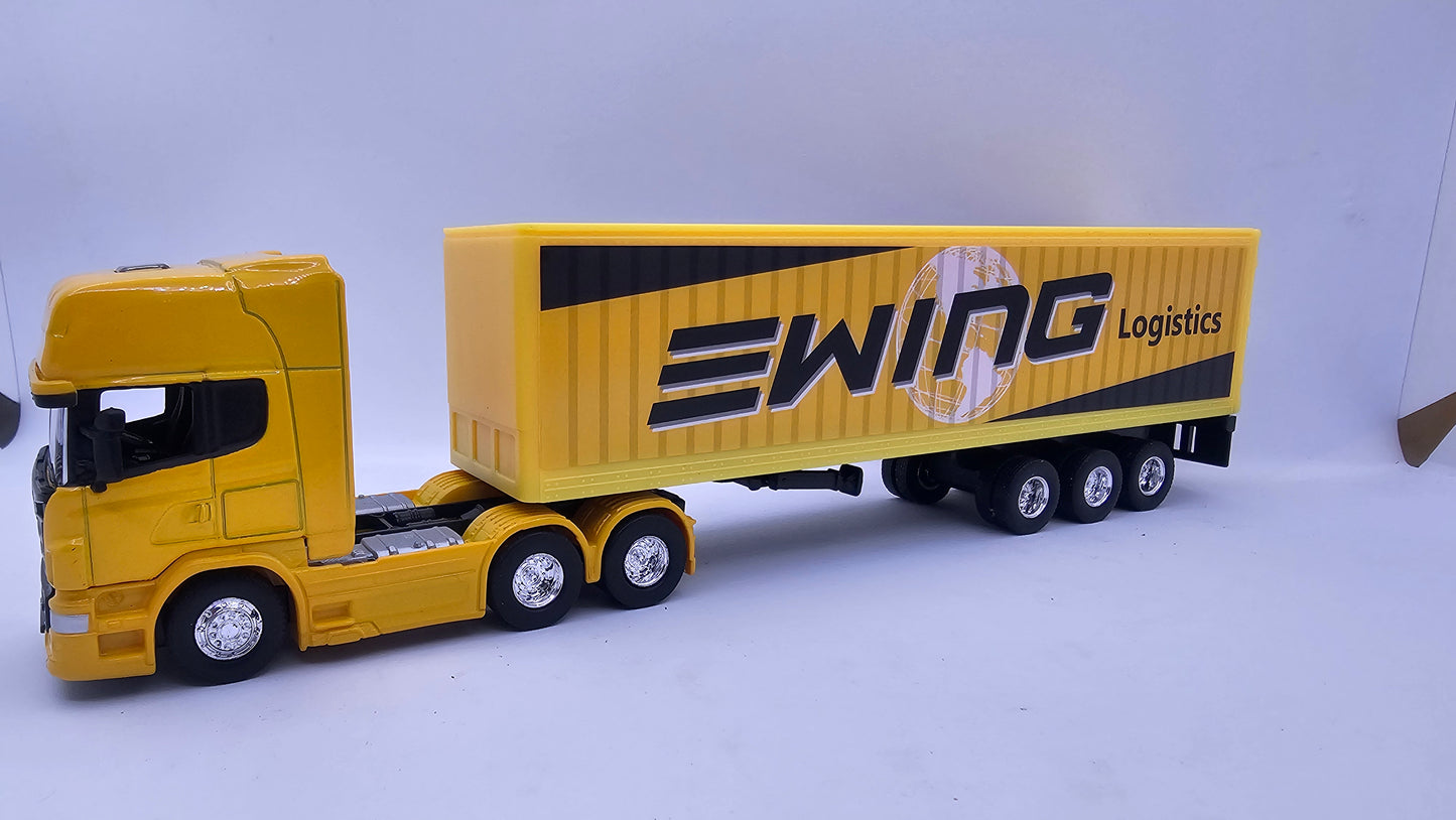 Camion Furgon Scania V8 R730 - Escala 1/64 - Welly - (Sin Caja)