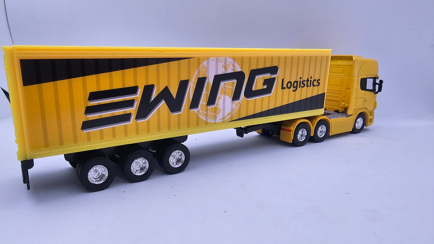 Camion Furgon Scania V8 R730 - Escala 1/64 - Welly - (Sin Caja)