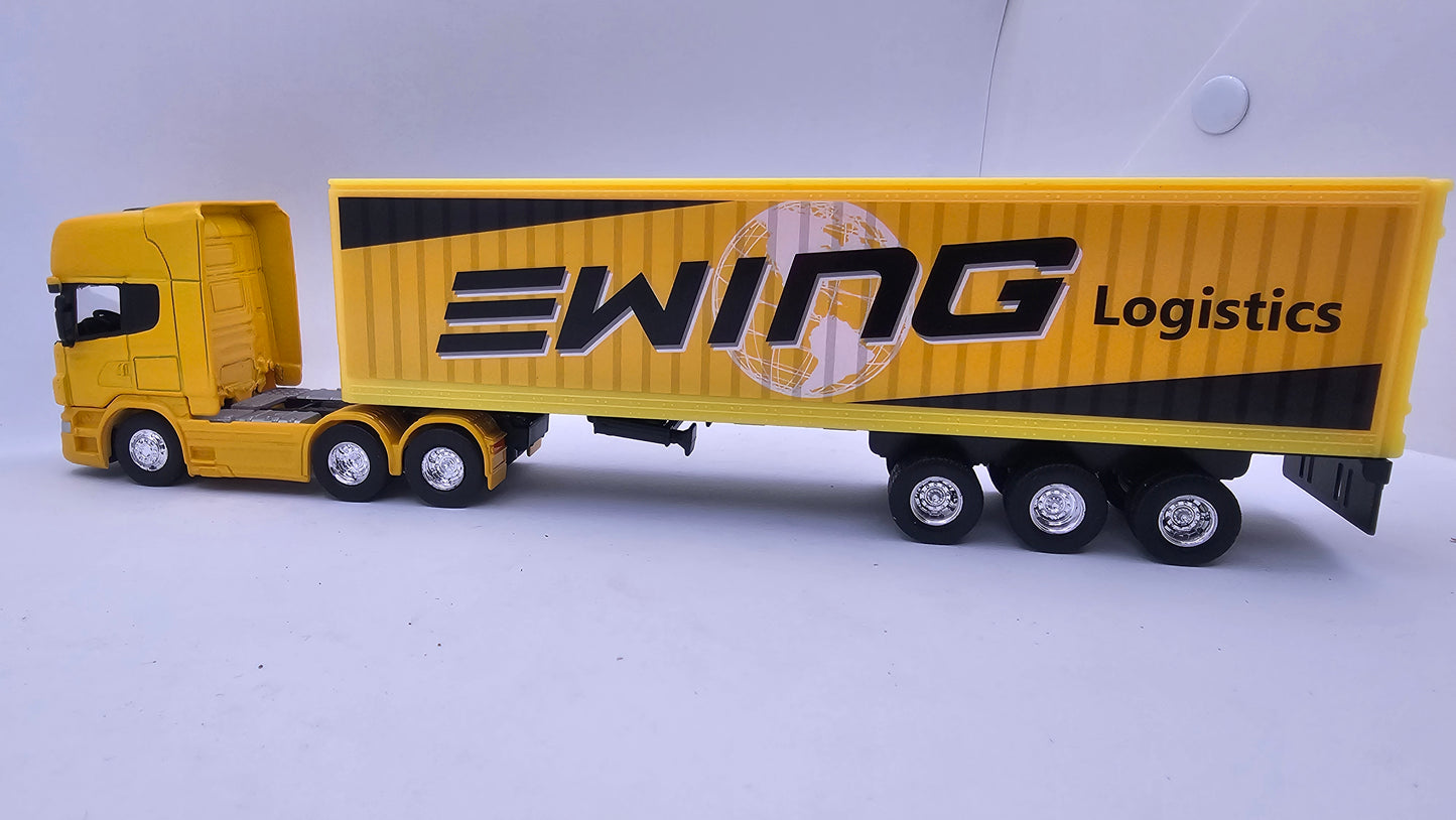 Camion Furgon Scania V8 R730 - Escala 1/64 - Welly - (Sin Caja)