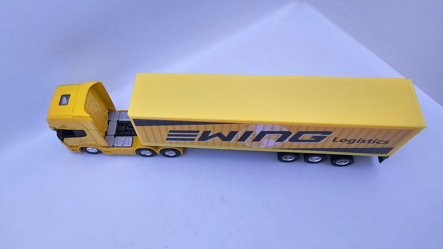Camion Furgon Scania V8 R730 - Escala 1/64 - Welly - (Sin Caja)