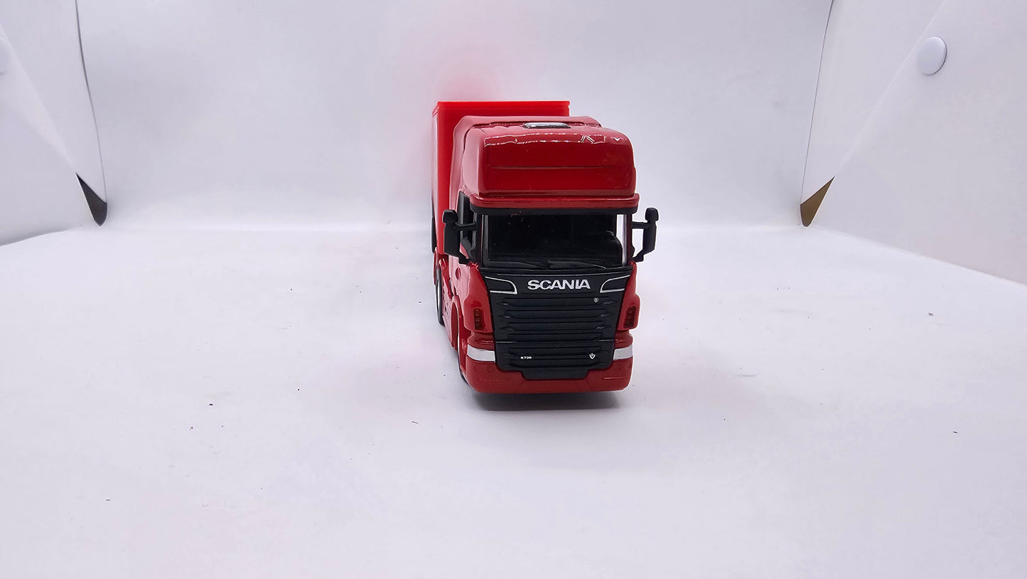 Camion Furgon Scania V8 R730 - Escala 1/64 - Welly - (Sin Caja)
