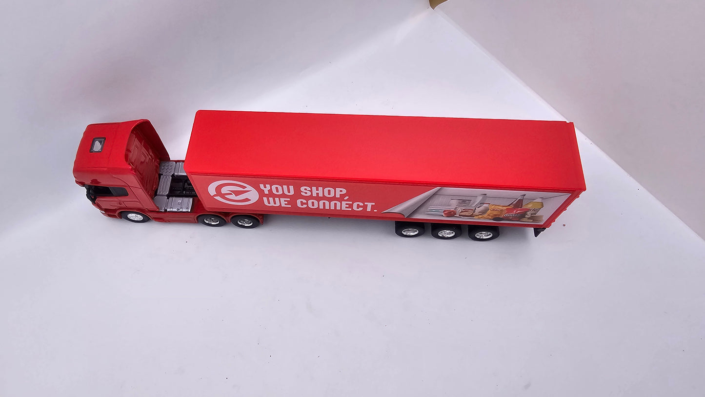 Camion Furgon Scania V8 R730 - Escala 1/64 - Welly - (Sin Caja)