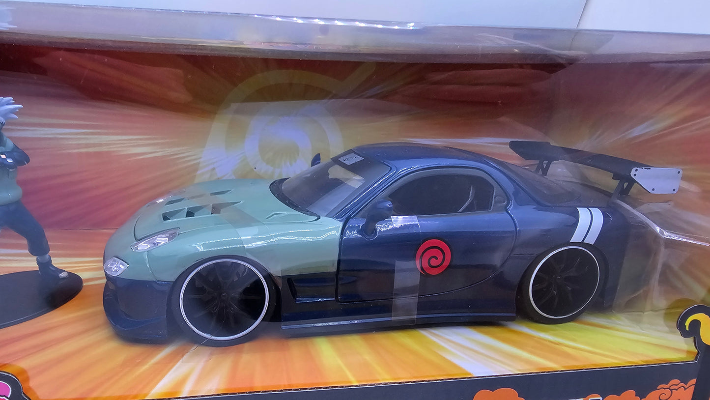 Mazda RX-7 1993 de Naruto "KAKASHI HATAKE" c/Personaje - Escala 1/24 - Jada
