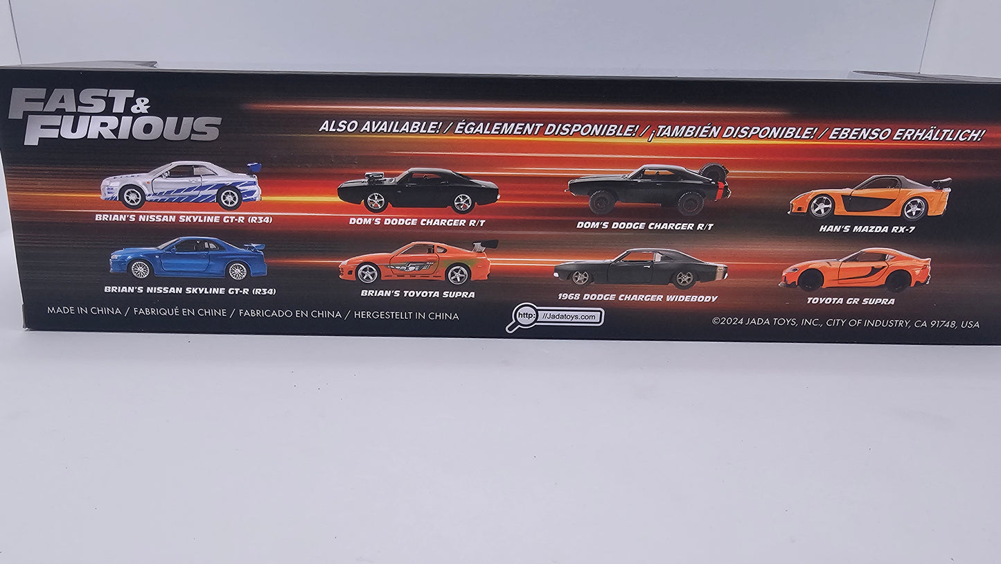 Combo Nissan Skyline GT-R (R34) de Brian - "RAPIDO Y FURIOSO" - Escala 1/32 - Jada