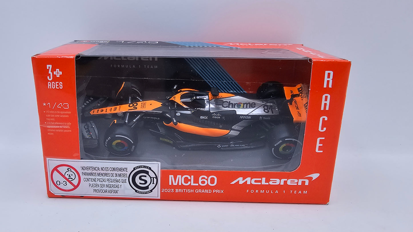 MCLAREN Formula 1 Team MCL60 #81 Oscar Piastri 2023 - F1 Burago Escala 1/43