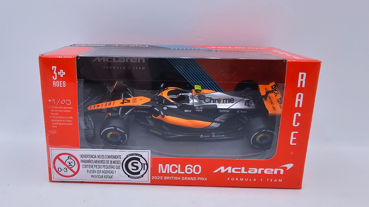 MCLAREN Formula 1 Team MCL60 #4 Lando Norris 2023 - F1 Burago Escala 1/43