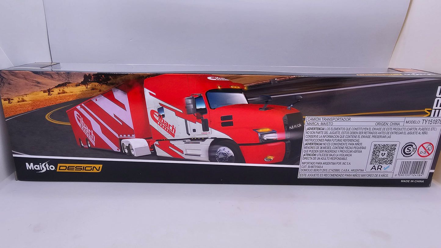 Camion Furgon Mack Anthem "RAUH-Welt" - Escala 1/64 - Maisto
