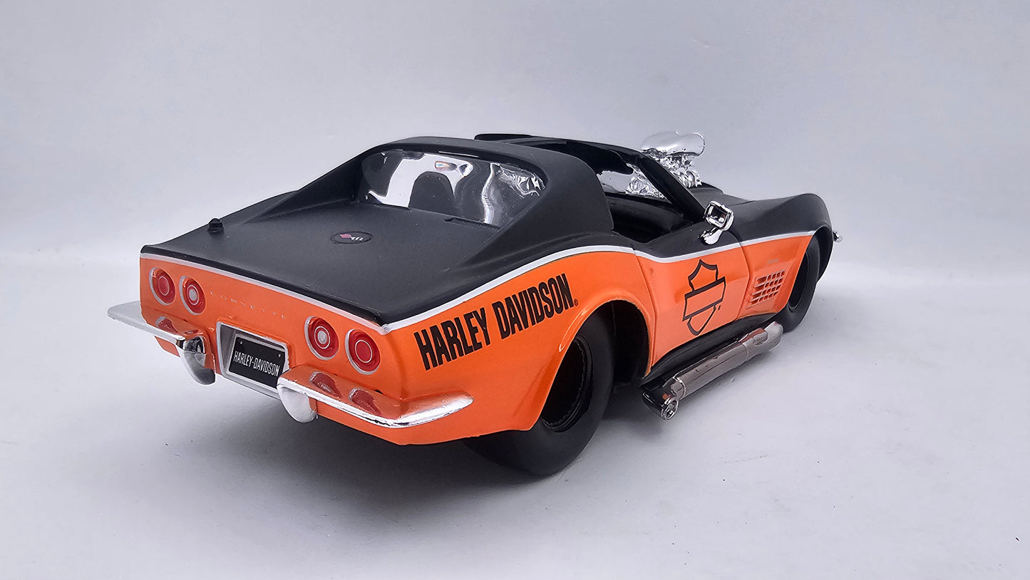 Corvette 1970 Custom "Harley Davidson" - Escala 1/24 - Maisto - (Sin caja)
