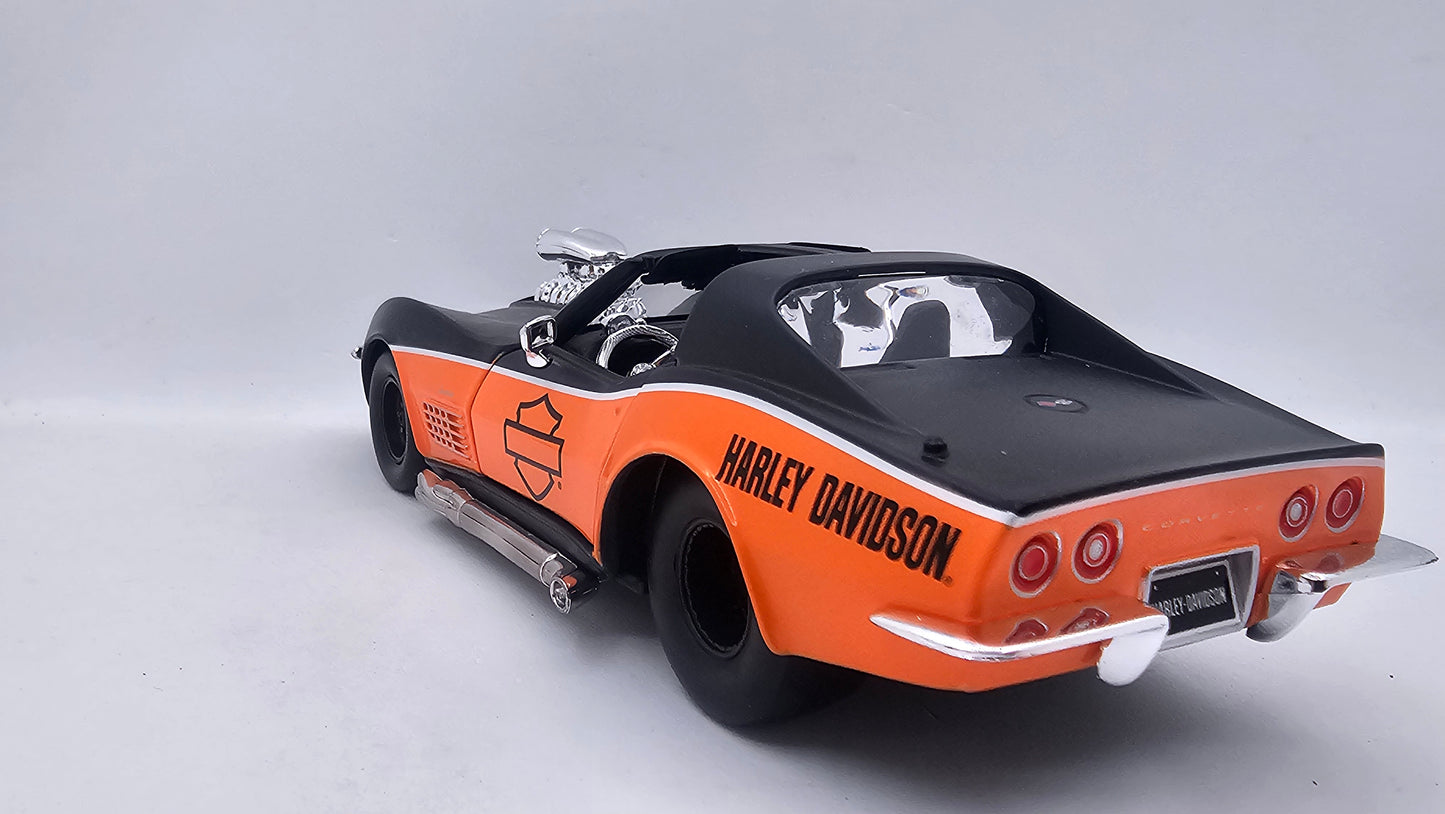 Corvette 1970 Custom "Harley Davidson" - Escala 1/24 - Maisto - (Sin caja)