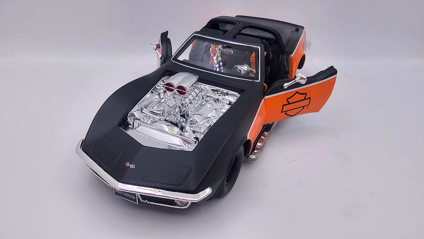 Corvette 1970 Custom "Harley Davidson" - Escala 1/24 - Maisto - (Sin caja)
