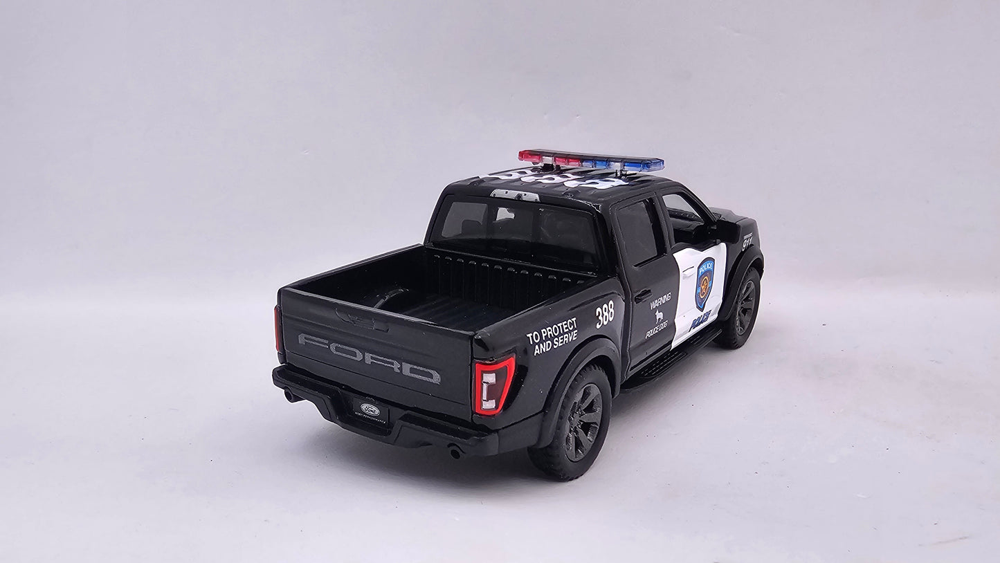 Ford F-150 Raptor Policia 2022 - Escala 1/46 - Kinsmart - (Sin caja)