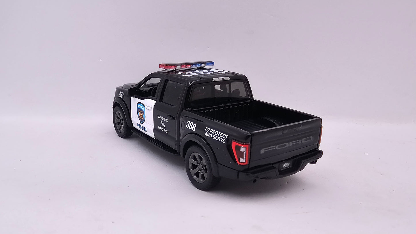 Ford F-150 Raptor Policia 2022 - Escala 1/46 - Kinsmart - (Sin caja)