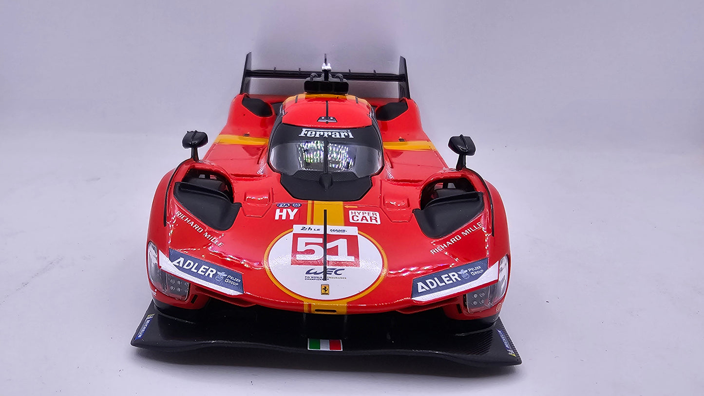 Ferrari 499P - Escala 1/24 - Burago - (Sin caja)