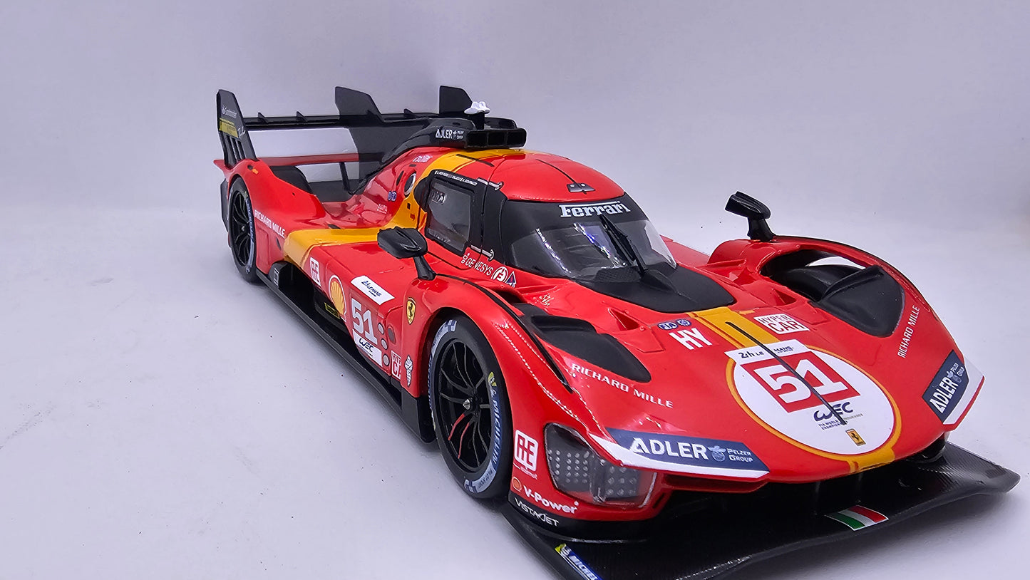 Ferrari 499P - Escala 1/24 - Burago - (Sin caja)