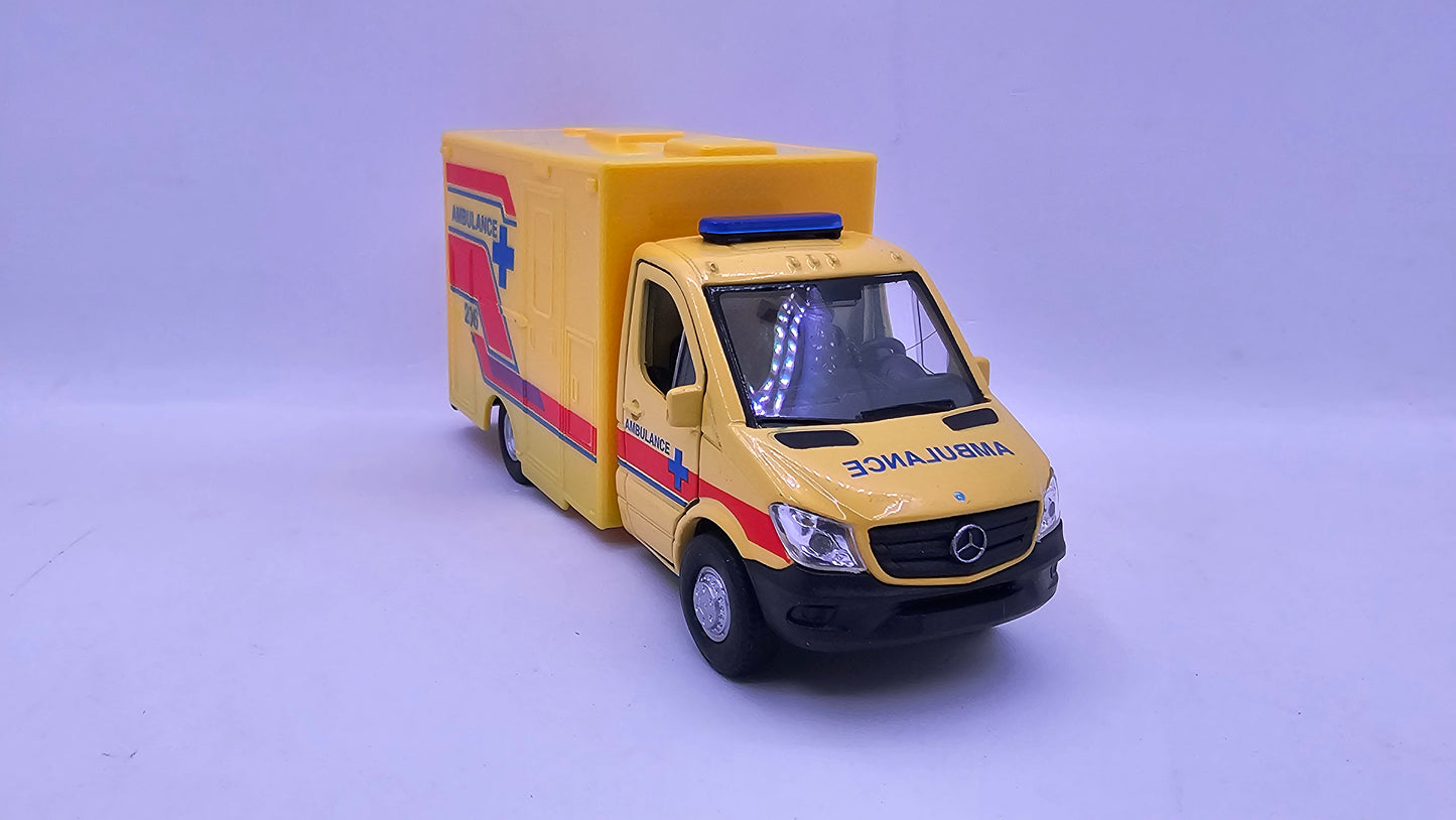 Mercedes Benz Sprinter Ambulancia - Escala 1/43 Welly - (Sin caja)