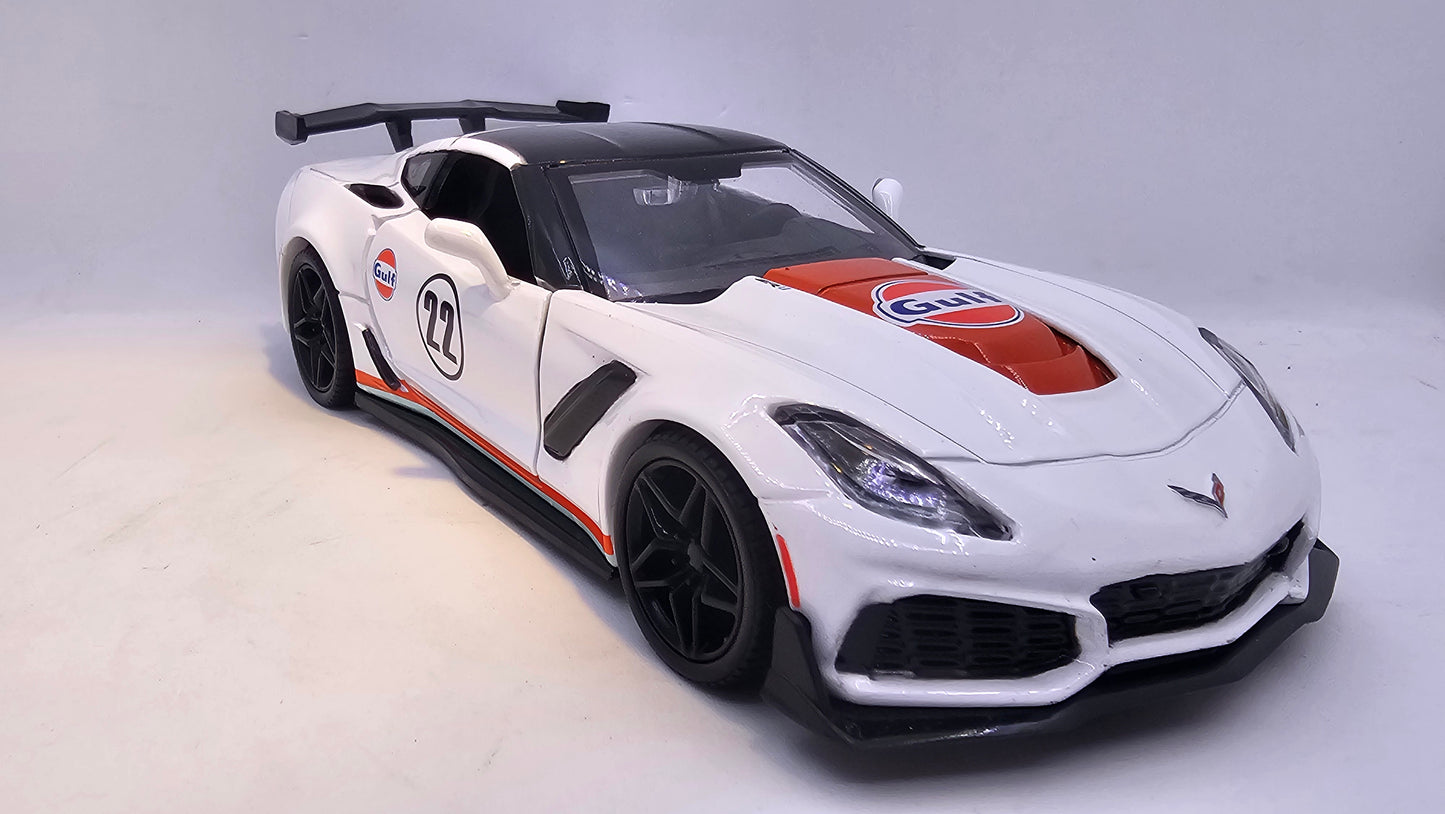 Corvette ZR1 Gulf 2019 - Escala 1/24 - MotorMax - (Sin caja)