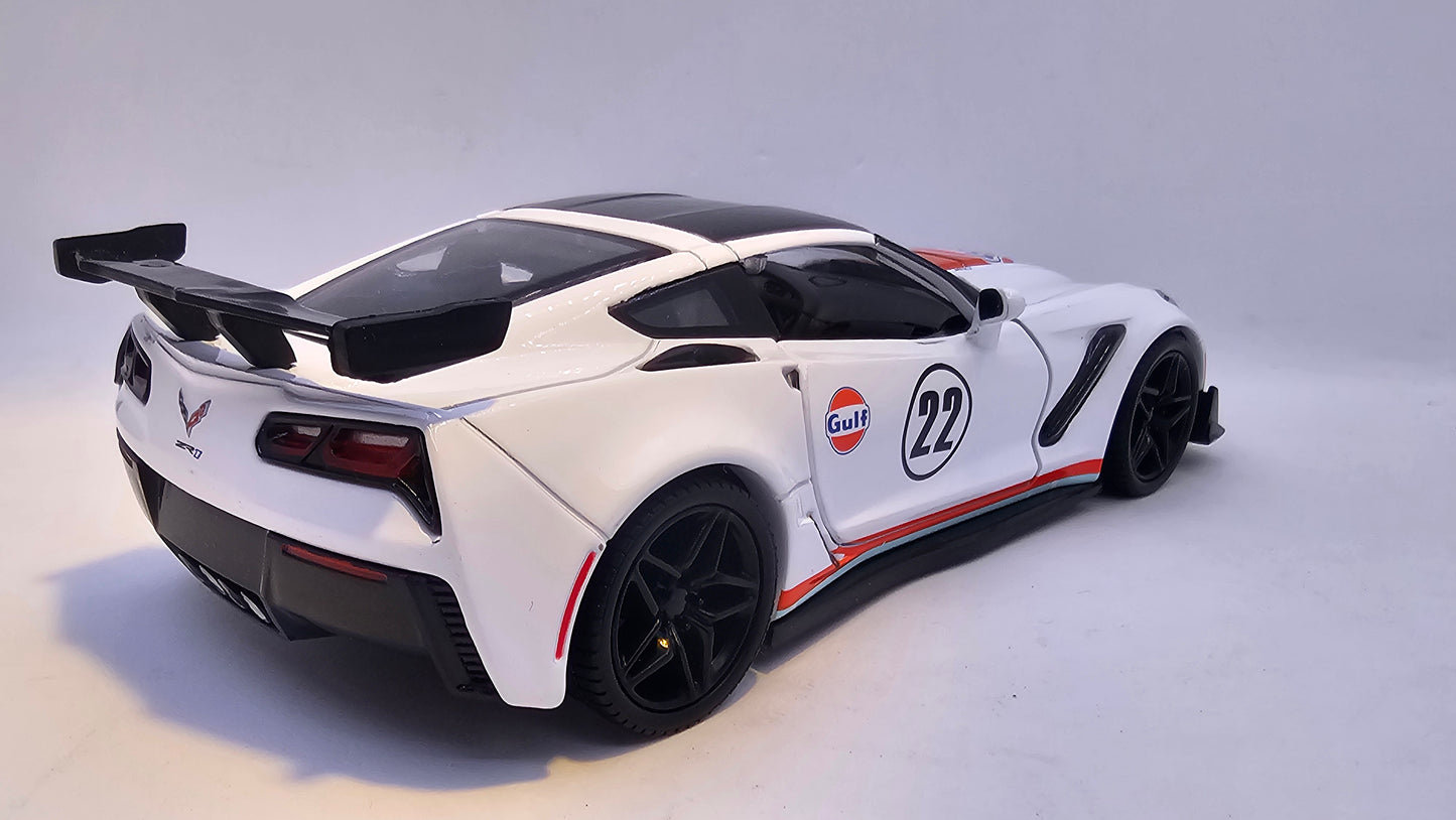 Corvette ZR1 Gulf 2019 - Escala 1/24 - MotorMax - (Sin caja)