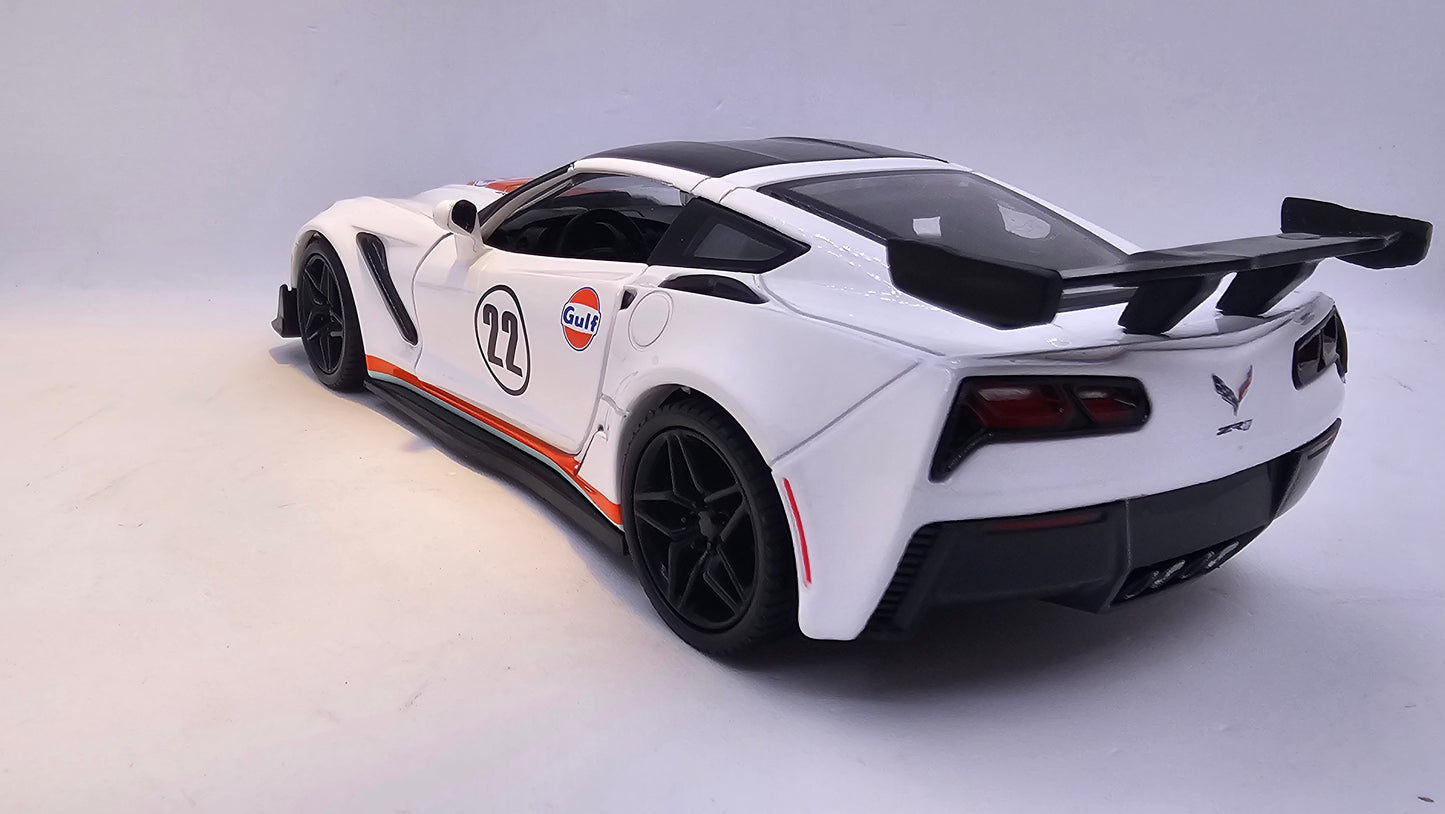 Corvette ZR1 Gulf 2019 - Escala 1/24 - MotorMax - (Sin caja)