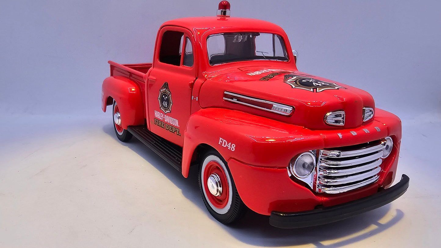 Ford F1 Pick Up de Bomberos "Harley Davidson" - Escala 1/24 - Maisto - (Sin caja)