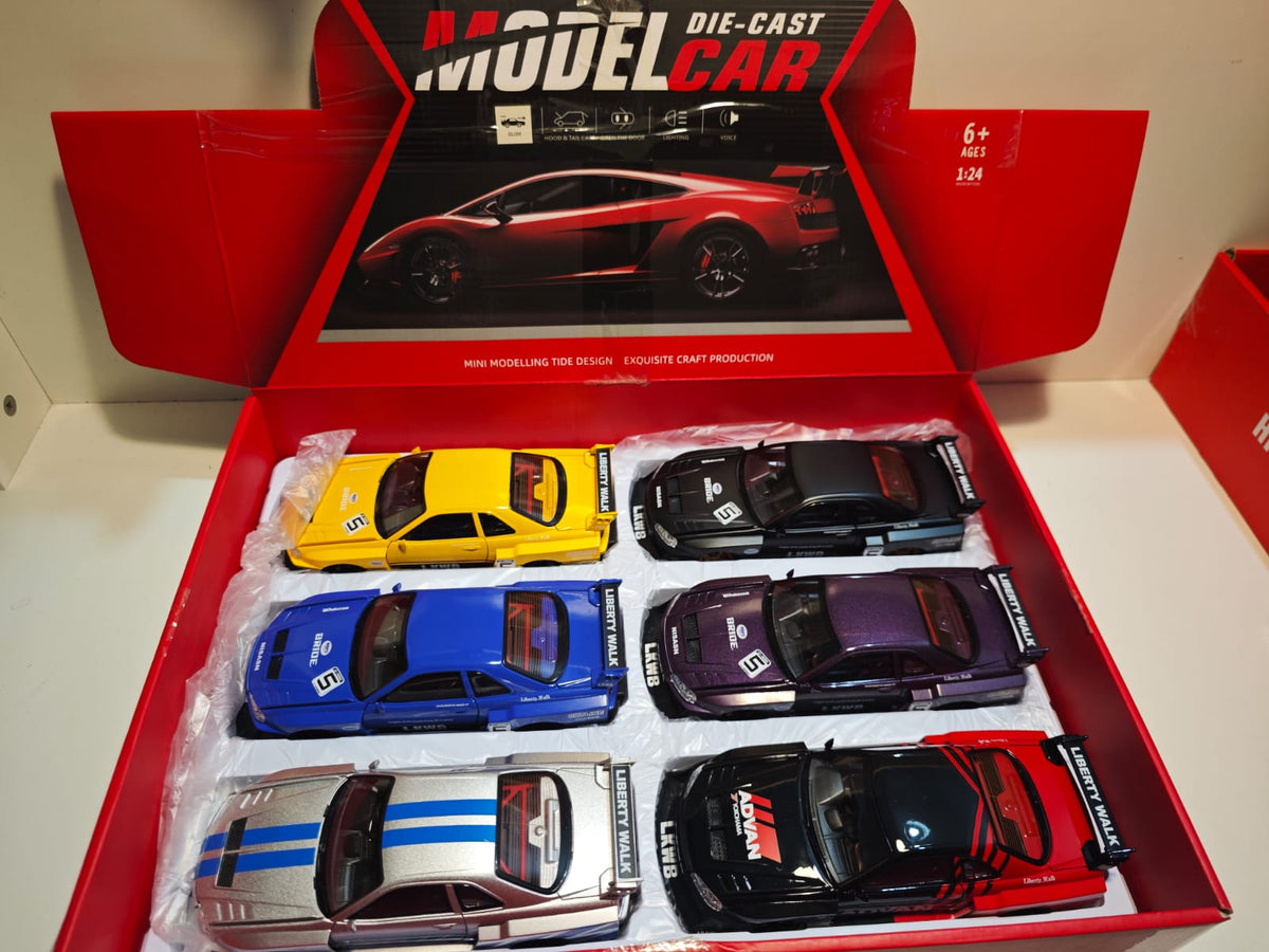 Nissan Skyline GT-R R34 Liberty Walk de Rapido y Furioso - Escala 1/24 - c/Luz y Sonido - (sin caja)
