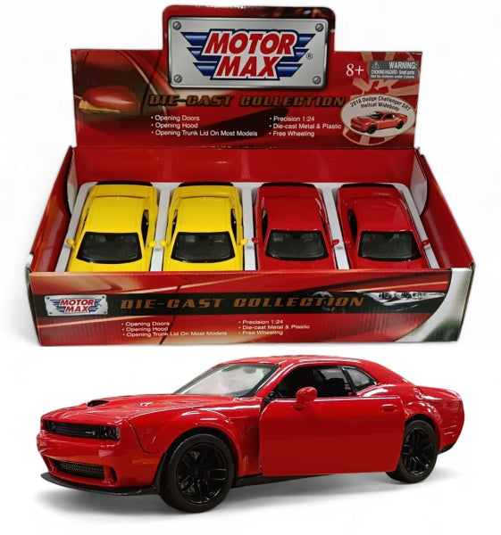 Dodge Challenger SRT Hellcat 2018 - Escala 1/24 - MotorMax - (Sin caja)