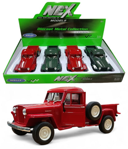 Jeep Willys Pick Up 1947 - Escala 1/24 - WELLY (sin caja)