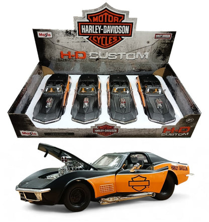 Chevrolet Corvette 1970 Custom "Harley Davidson" - Escala 1/24 - Maisto - (Sin caja)