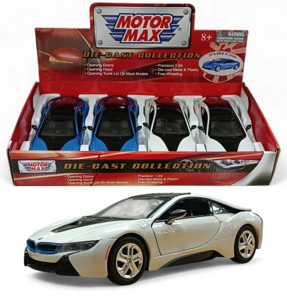 BMW i8 Coupe 2018 - Escala 1/24 - MotorMax - (Sin caja)