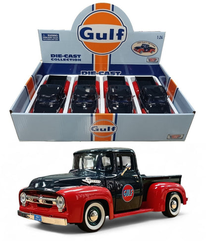 Ford F-100 Pick Up 1955/56 GULF - Escala 1/24 - Motormax (sin caja)