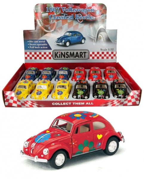 Volkswagen Escarabajo 1967 "Estampado" - Escala 1/32 - Kinsmart - (Sin caja)