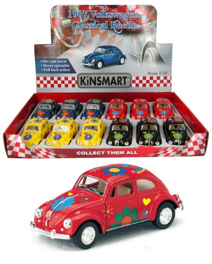 Volkswagen Escarabajo 1967 "Estampado" - Escala 1/32 - Kinsmart - (Sin caja)