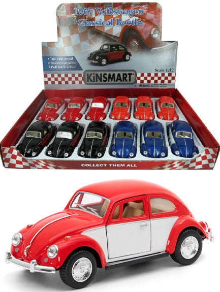 Volkswagen Escarabajo Bicolor 1967 - Escala 1/32 - Kinsmart - (Sin caja)