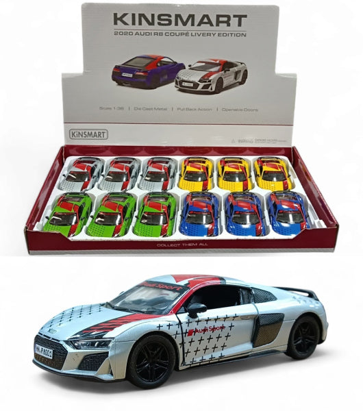 Audi R8 Coupé 2020 - Escala 1/36 - Kinsmart - (Sin caja)