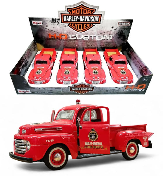 Ford F1 Pick Up de Bomberos "Harley Davidson" - Escala 1/24 - Maisto - (Sin caja)