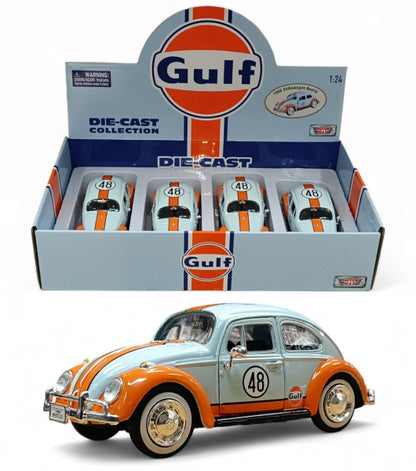 Volkswagen Escarabajo (Beetle) 1966 GULF - Escala 1/24 - Motormax (sin caja)