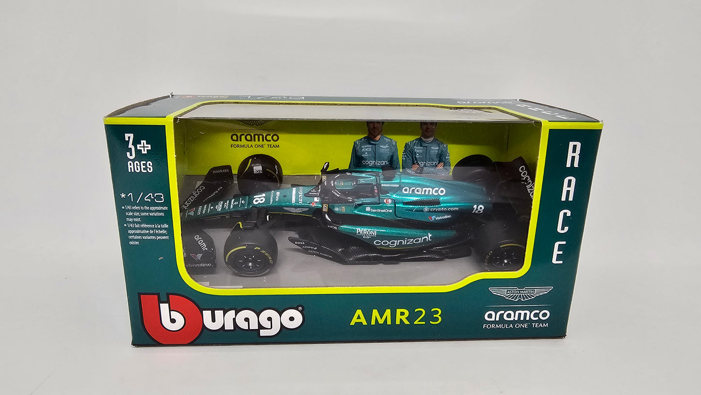 Aston Martin Cognizant Formula 1 Team AMR23 #18 Lance Stroll  - 2023 - F1 Burago Escala 1/43