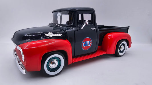 Ford F-100 Pick Up 1955/56 GULF - Escala 1/24 - Motormax (sin caja)
